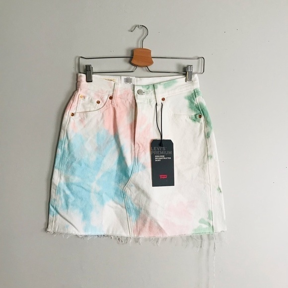 Levi’s Premium Tie Dye Deconstructed Skirt - Picture 2 of 8